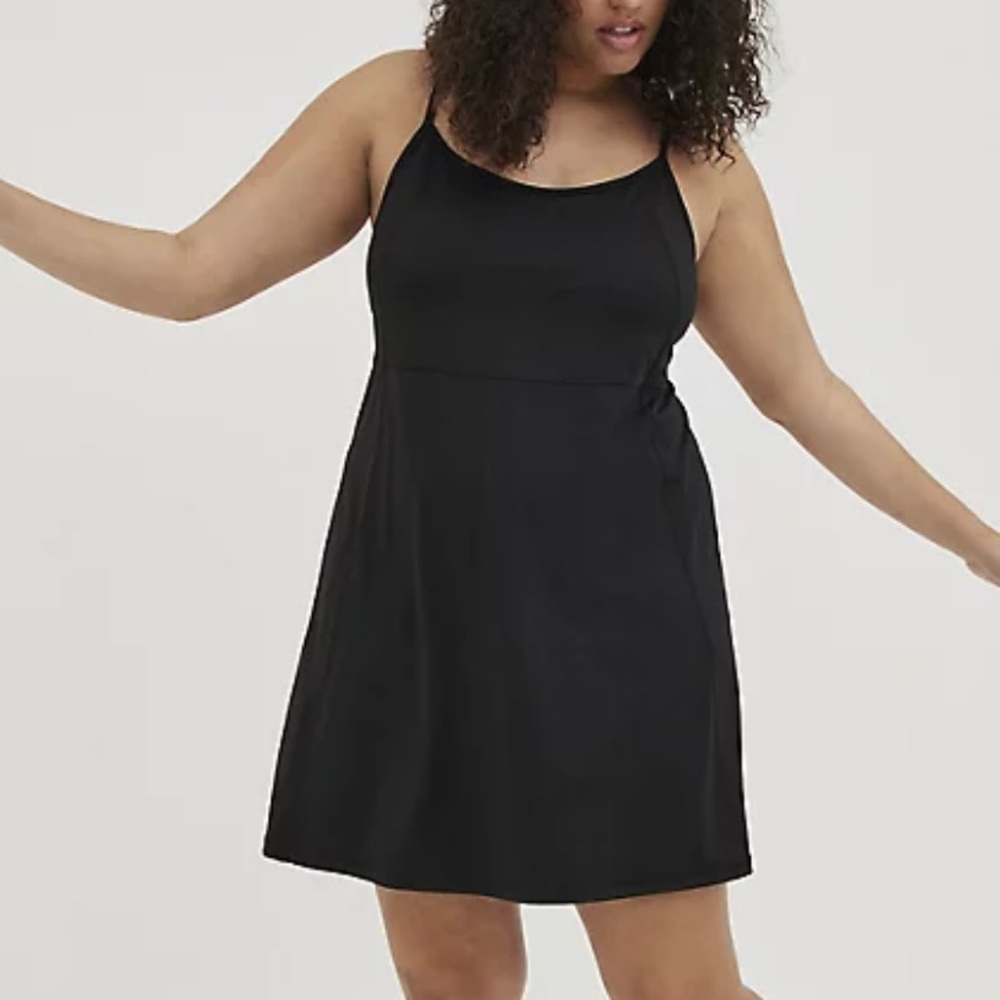 Torrid Running Active Black Dress Built In Biker Shorts Womens Plus Size 3X NWT